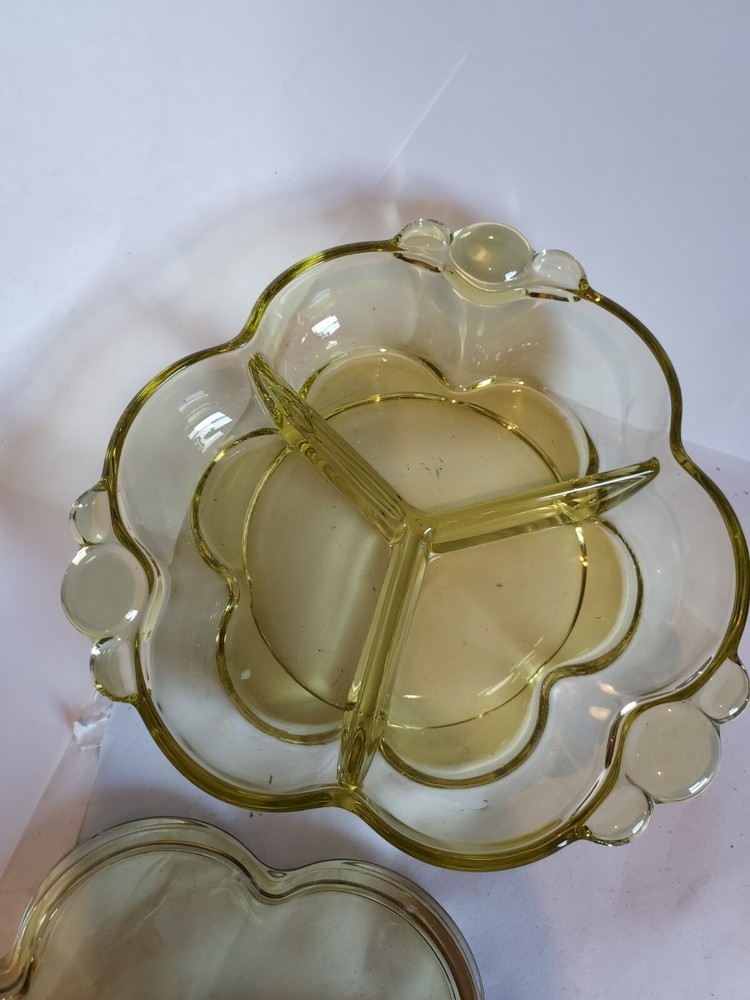 Duncan Miller MCM Green Lidded 3 section Dish
