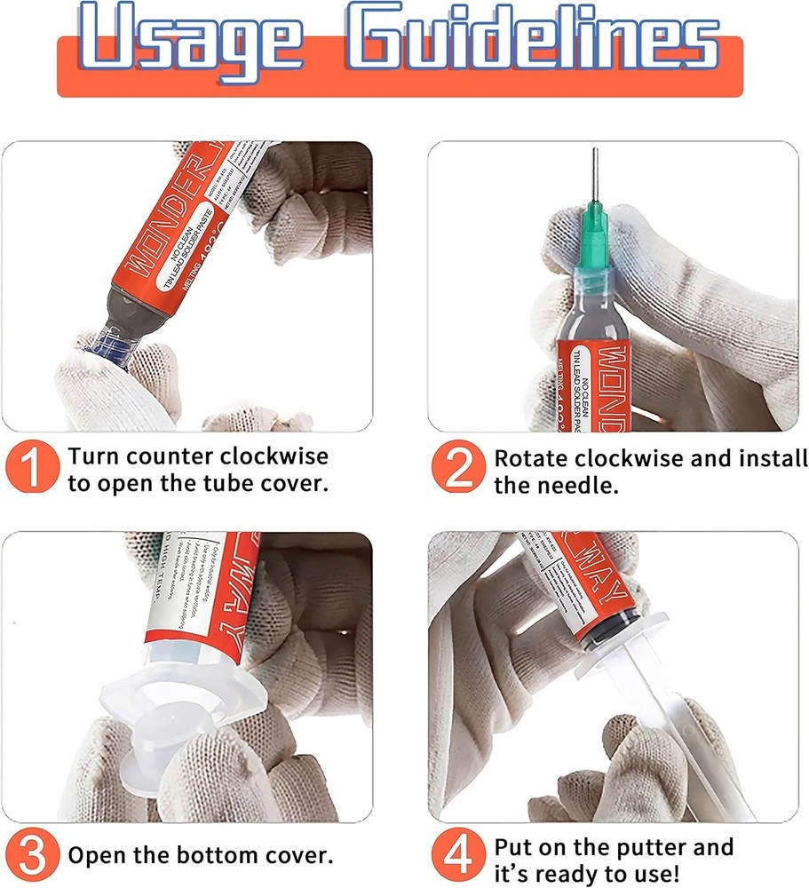 High-Performance No Clean Solder Paste T4 20g - 138℃ Melting for Electronics