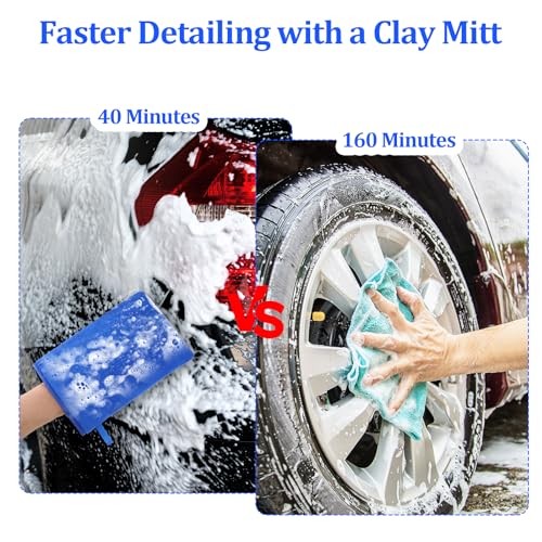 Clay Mitt - Auto Detailing Microfiber Clay Bar, Medium Grade, Blue