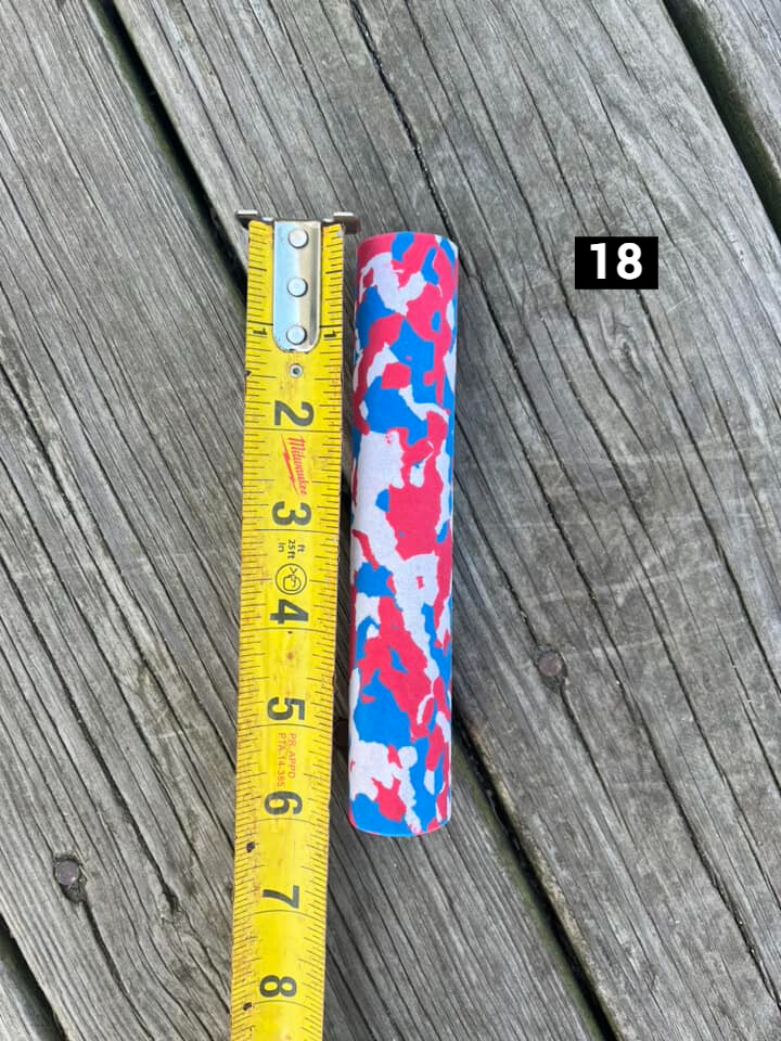 6" Rod Building Wrapping Camo colored foam Handles