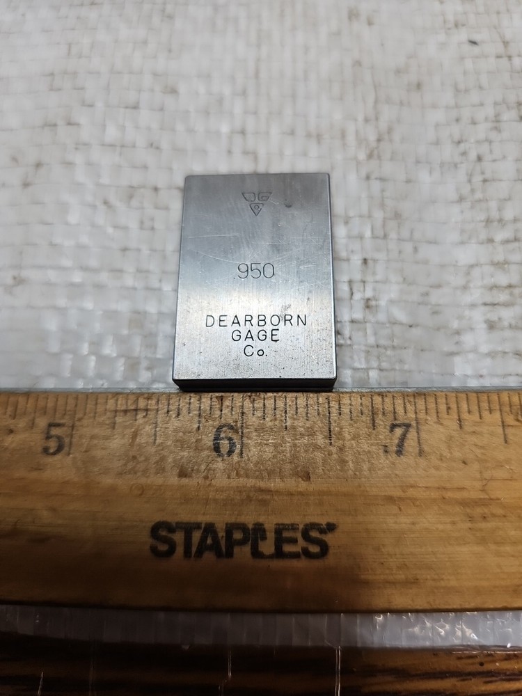 DEARBORN GAGE CO .950" RECTANGULAR GAGE BLOCK