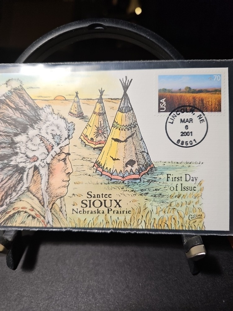 FDC SANTEE SIOUX HAND PAINT 70C 2001