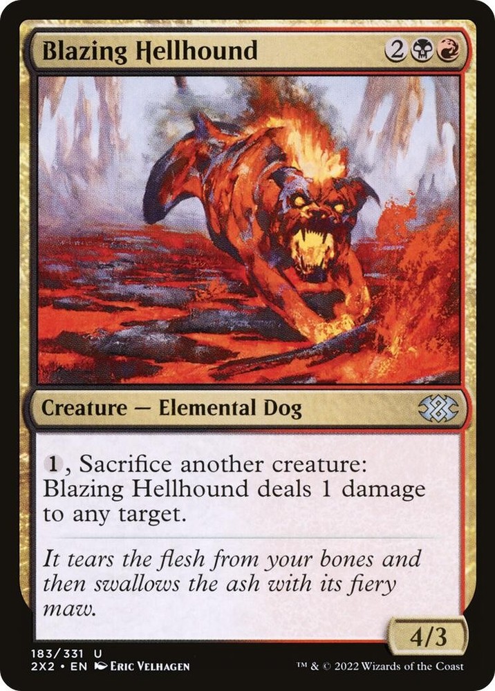 Blazing Hellhound Double Masters 2022 183 MTG LP