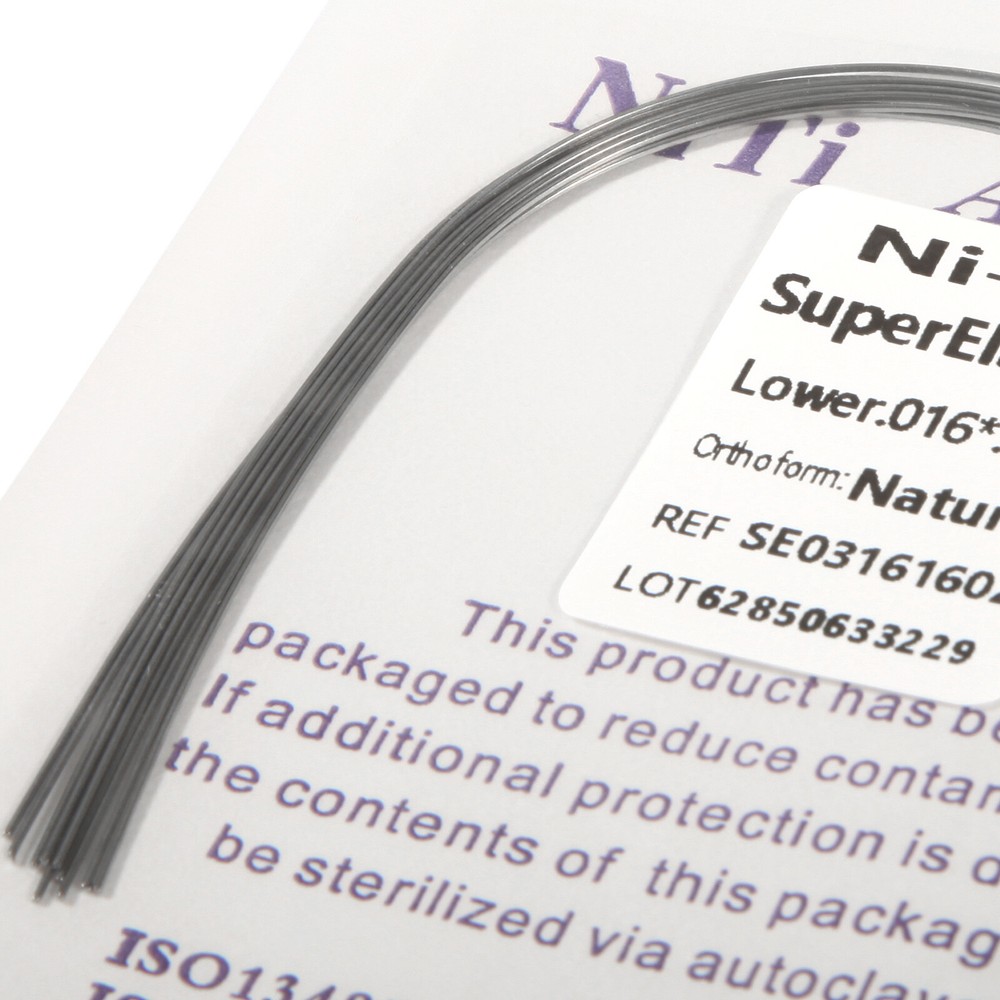 Dental Orthodontic Arch Wire NiTi Rectangular Super Elastic Natural 10pc/pack SA