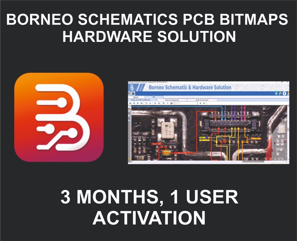 Borneo Schematics, PCB Bitmaps, Hardware Solution, 3 Months Package
