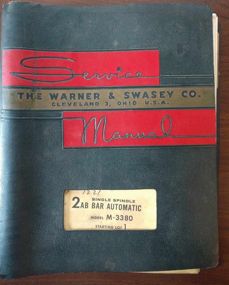 Warner & Swasey Single Spindle 2AB Bar Automatic Model M-3380