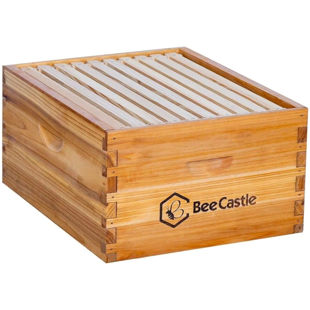 Cedarwood Langstroth Deep Bee Box with Beeswax Coating - Easy Assemble