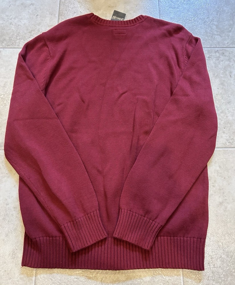 St John’s Bay Deep Wine Pullover Knit Sweater Men’s Large NWT