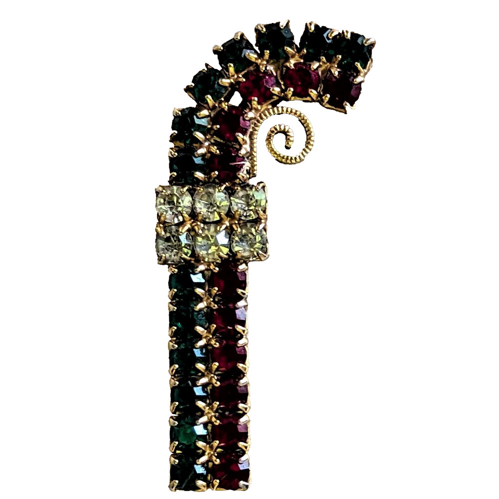 Four Rhinestone Christmas Pins