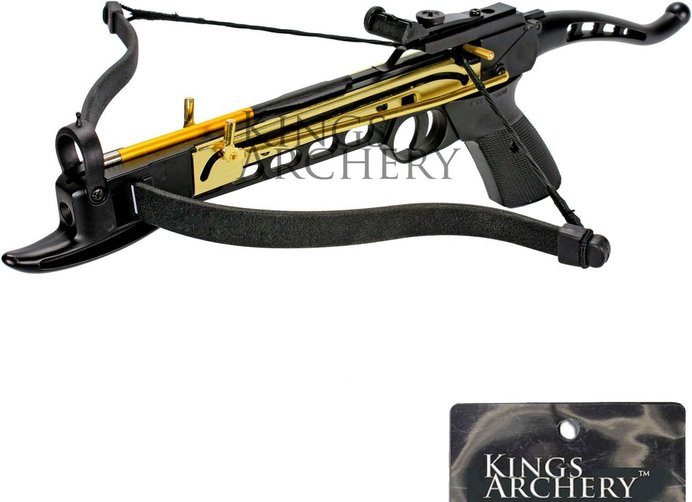 Self-Cocking Crossbow Bundle with Adjustable Sights, Spare Crossbow String and C