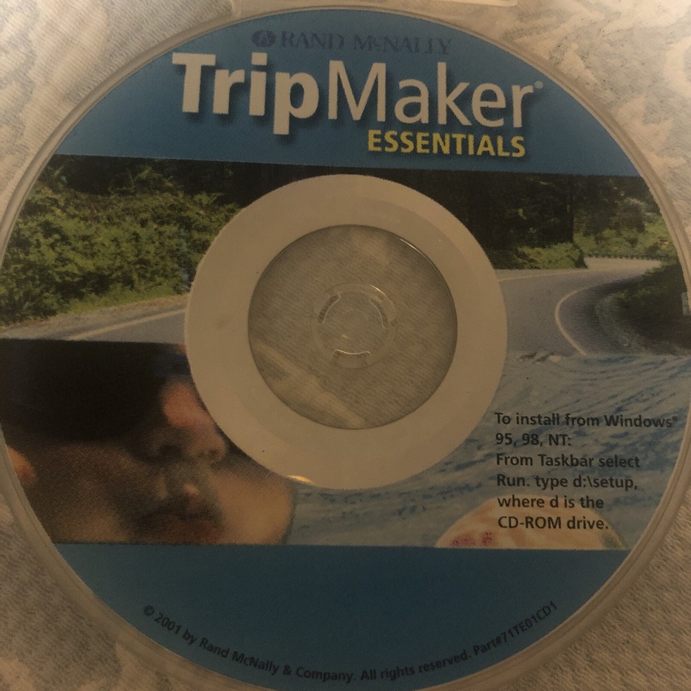 Rand McNally TripMaker Essentials CD-Rom 2001 Windows 95,98,NT