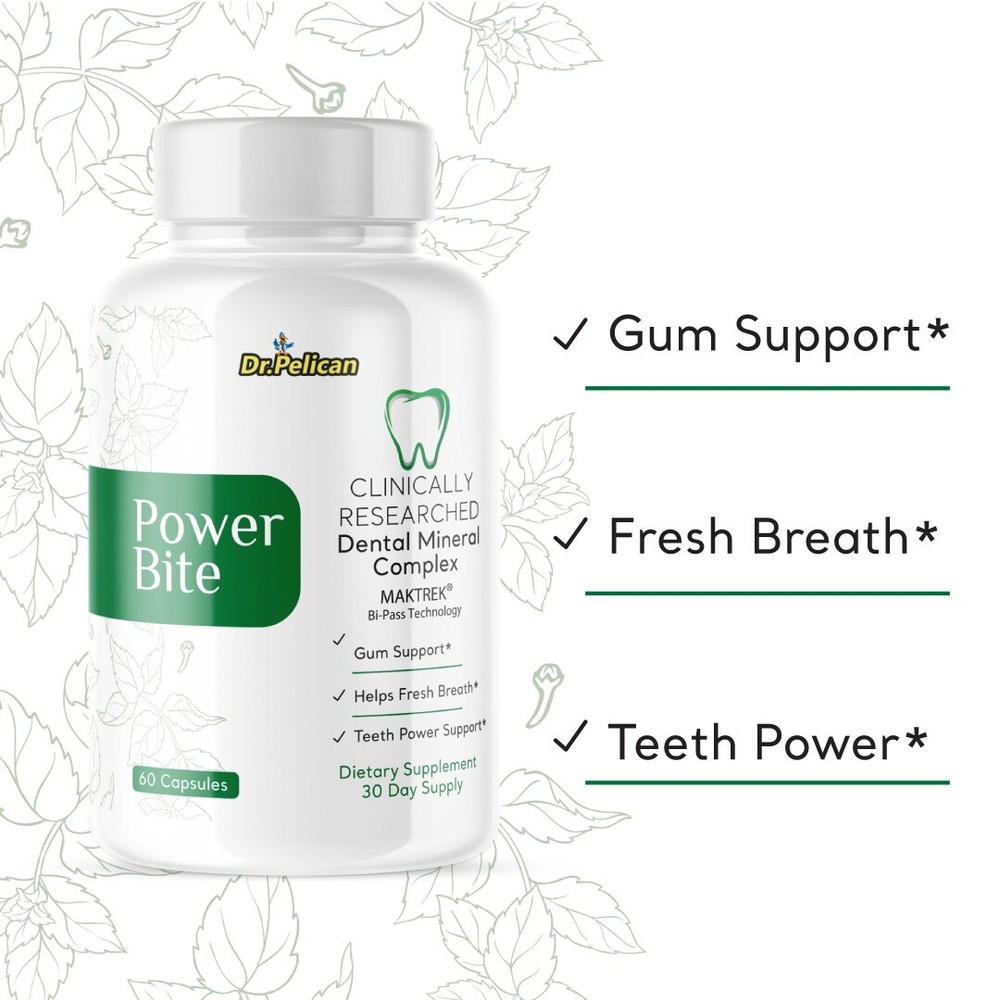 Power Bite-Teeth & Gum Support- 2 Bottles - 120 Capsules