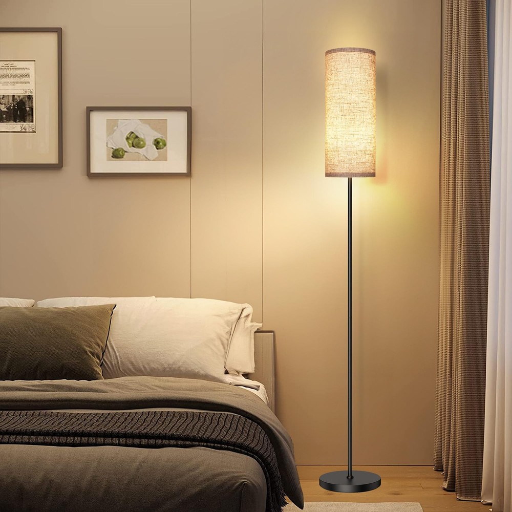 Modern Floor Lamp with Remote Control - Stepless Dimmable LED Bulb, Adjustabl...