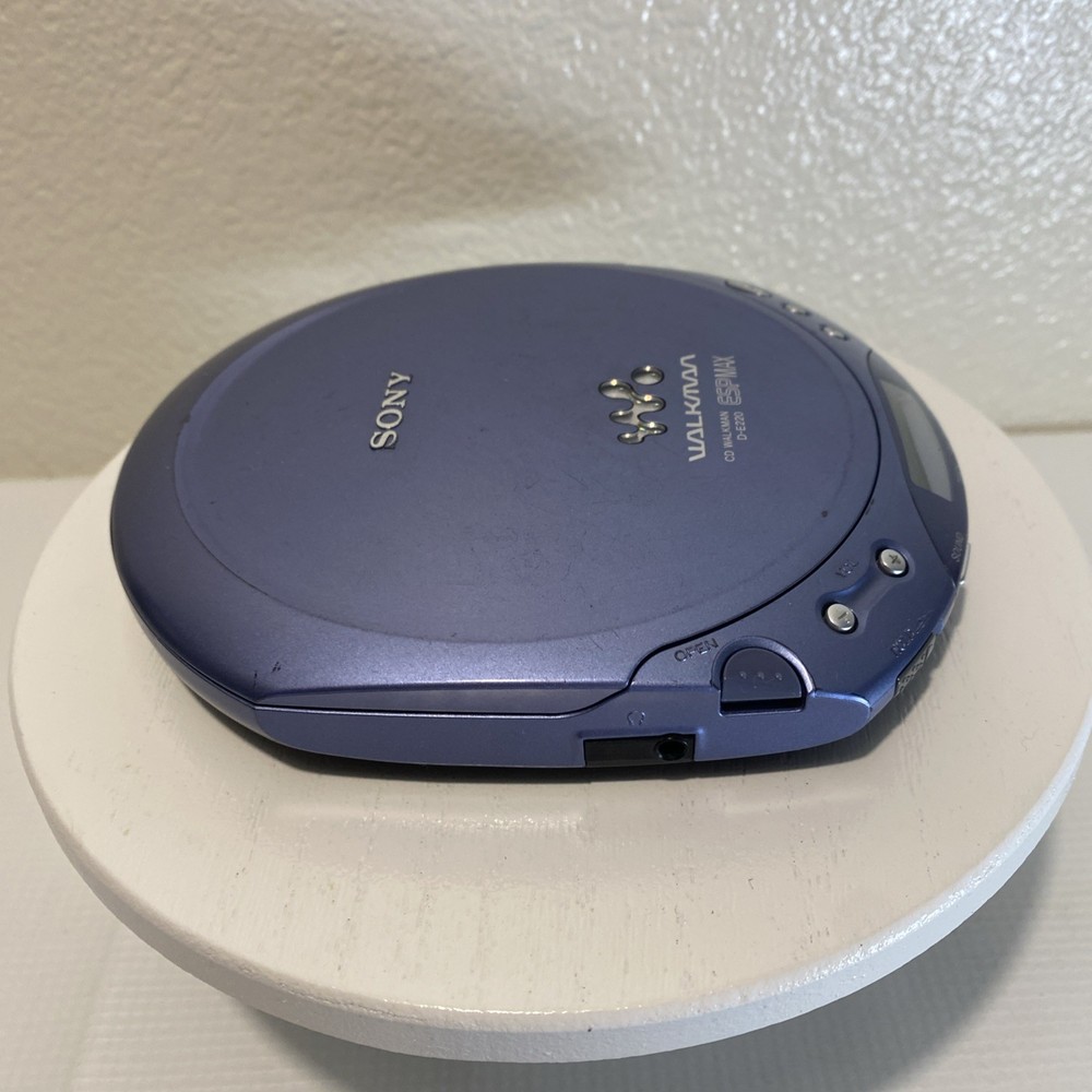 Sony Walkman Portable CD Player D-E220 ESP MAX Blue Pearl Discman TESTED