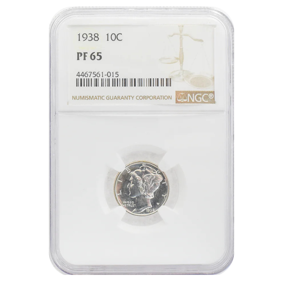 1938 Mercury Proof Dime PF65 NGC