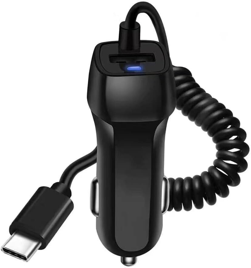 Power Car Charger w/USB Charging Port for Garmin DriveSmart 66, 76, 86 GPS