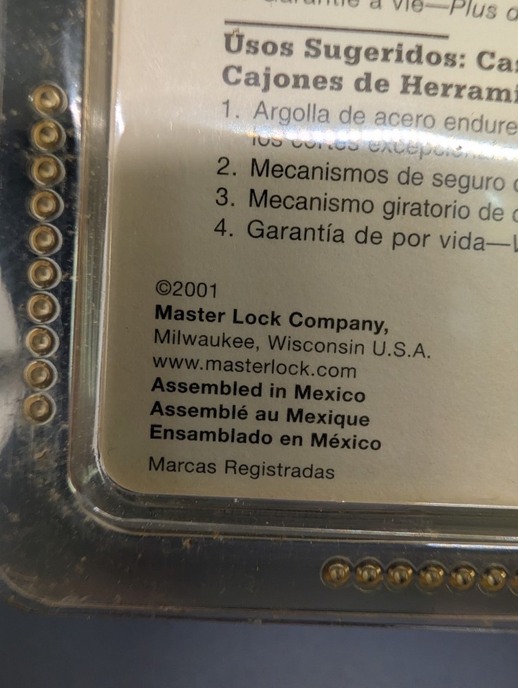 Master Lock 3008D No. 3 Padlock 4 Pack