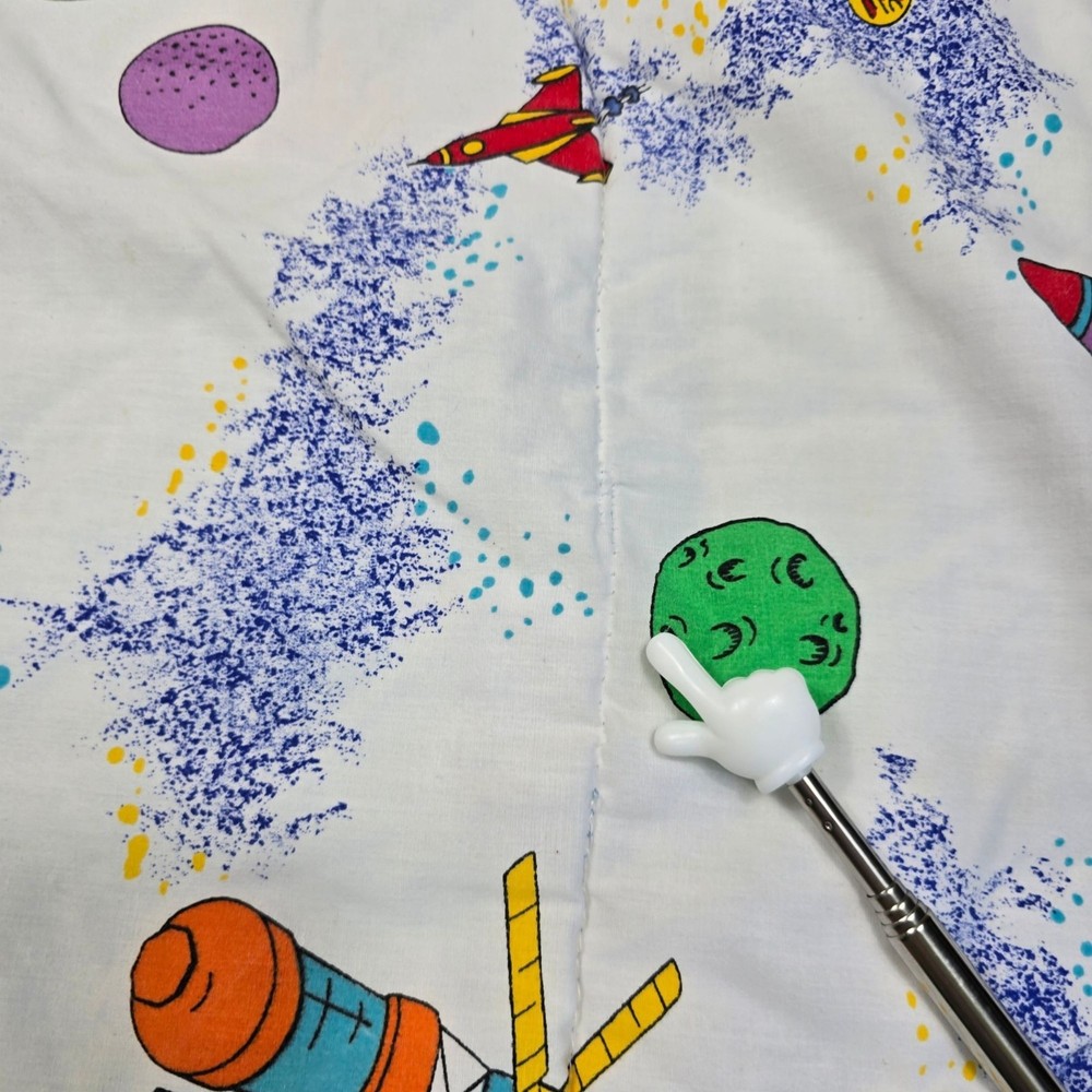 Vintage Kids Outer Space-Themed Reversible Sleeping Bag