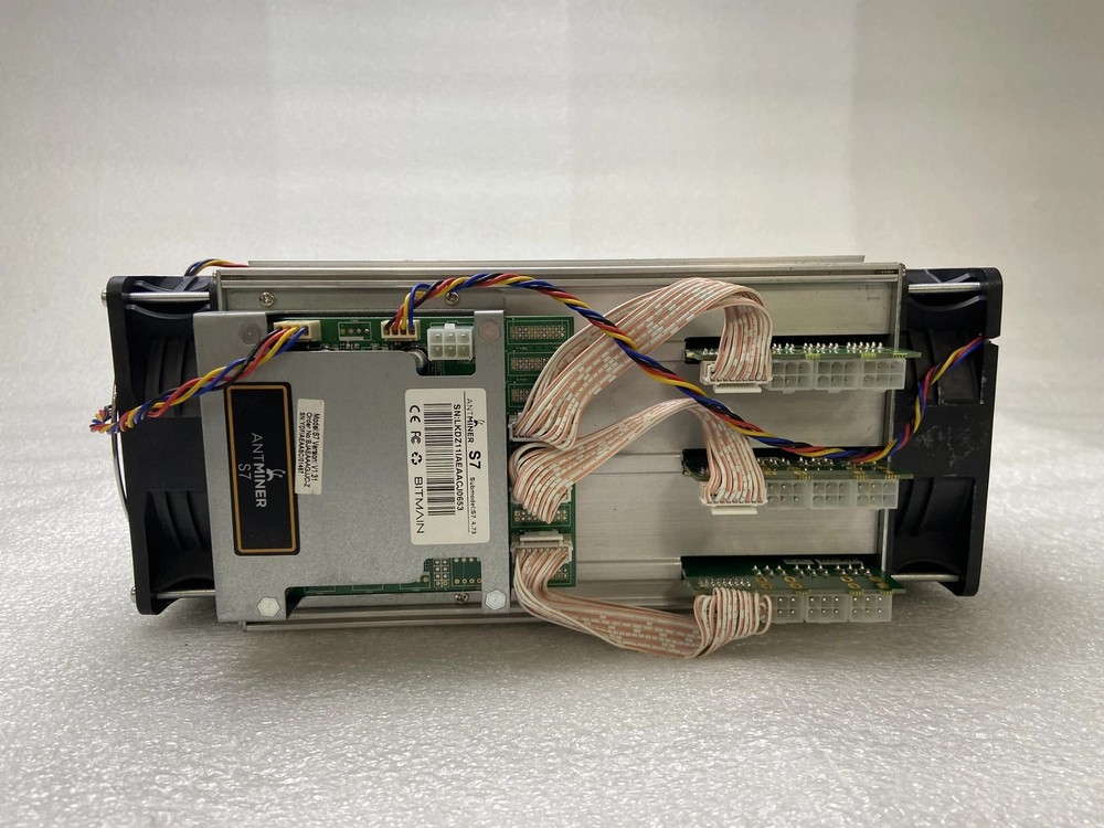 Bitmain Antminer S7 ~ 4.73 TH/s, WORKING - PULLED - W/ 110v Bitmain Power Supply