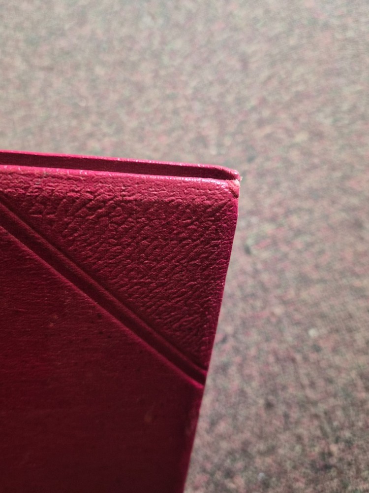 Vintage 1960's Red spring back Stamp Album with black leaves with interleaving