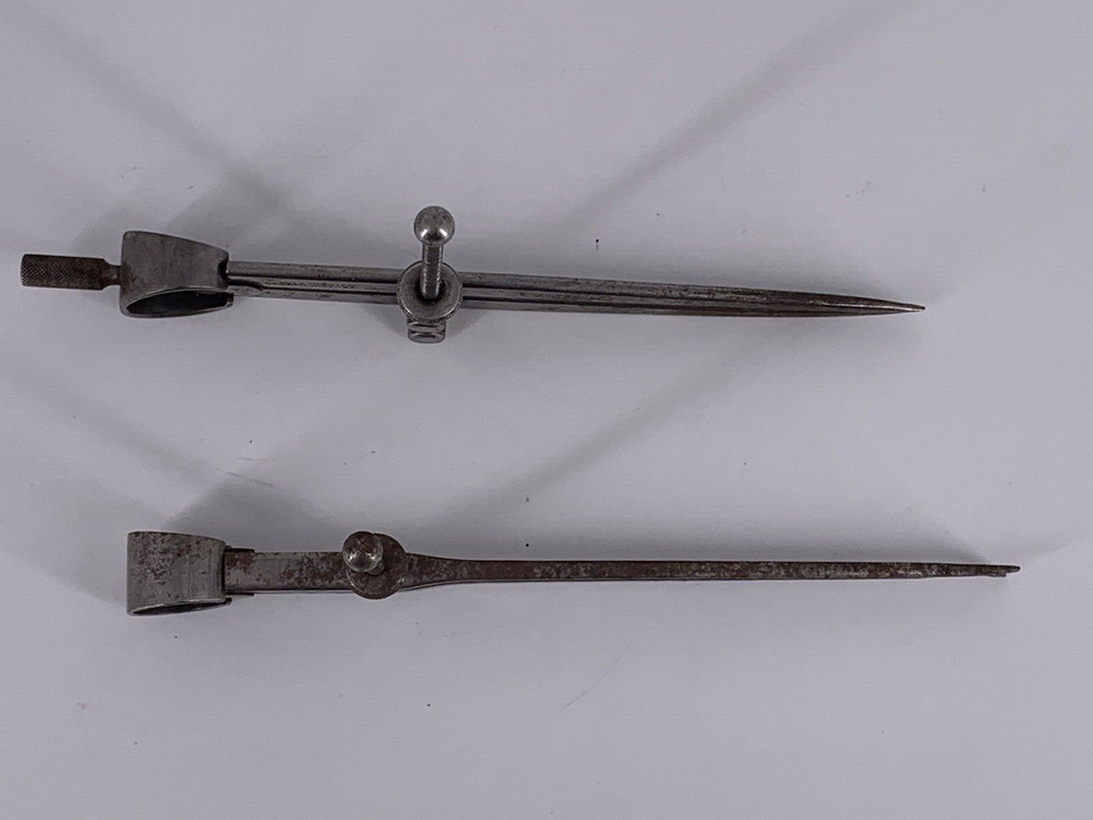 (2) LS Starrett Spring Calipers 83B(?)(Divider) & 74A(?)(Inside Caliper)
