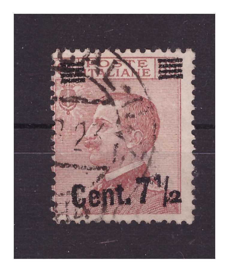 Kingdom 1923 - Overprinted Cent. 7 1/2 II Type used