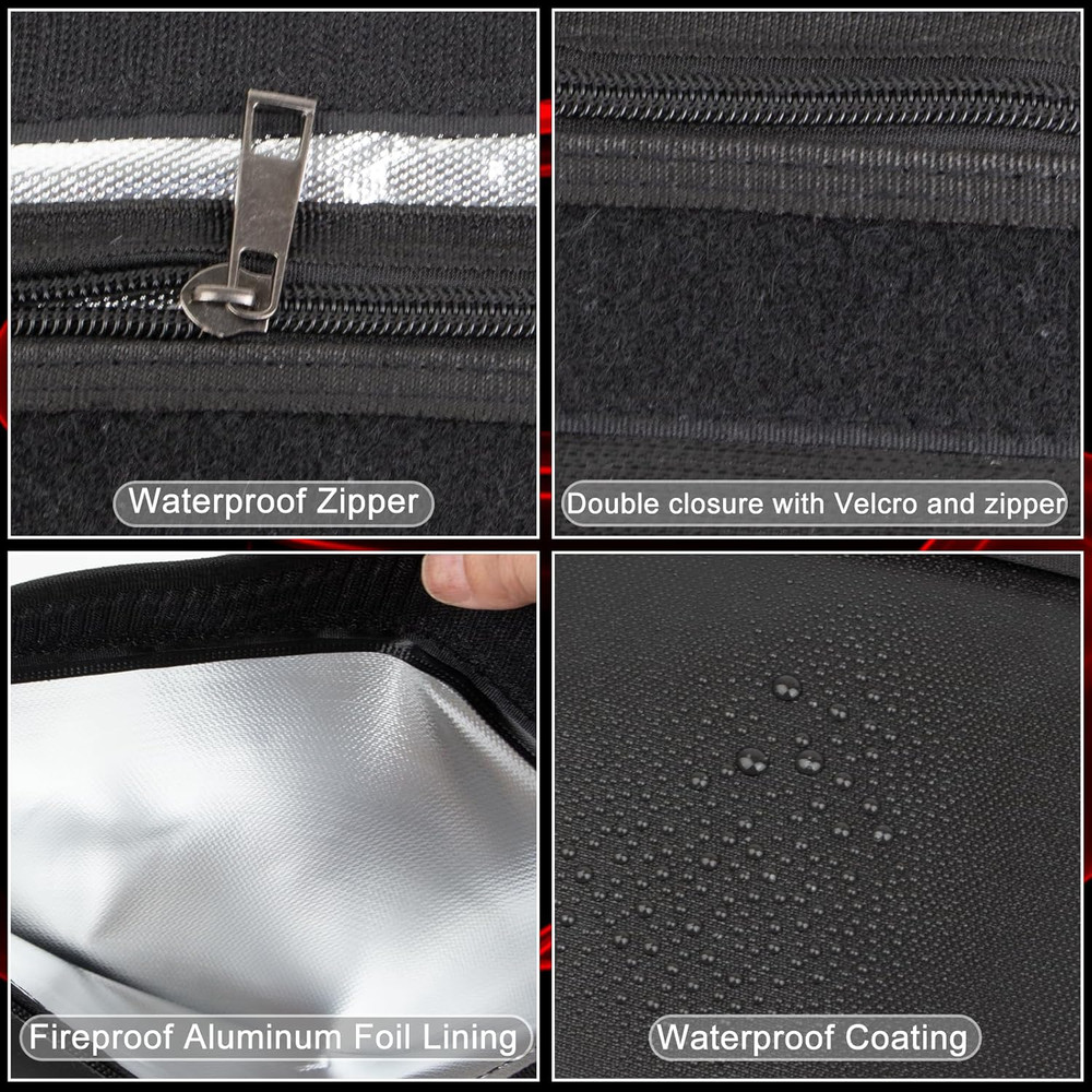 Fireproof Money Bag, Small Fireproof Document Bags, Waterproof and Fireproof ...