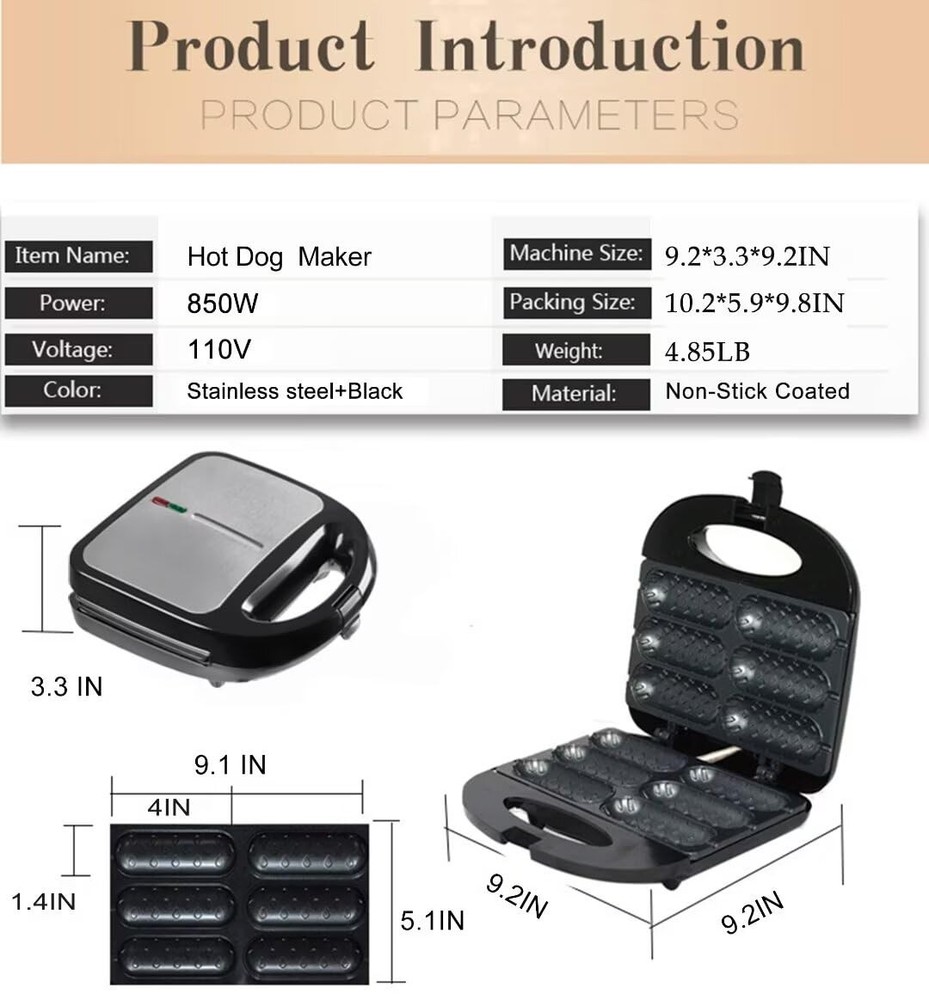 Waffle Maker,Donut,Hot Dog Machine Set,3-in-1 Multifunctional Breakfast Maker...