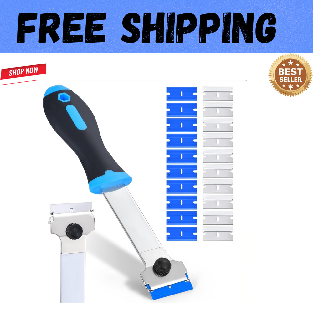 Giramika Razor Blade Scraper Tool with 20 Extra Long Handle