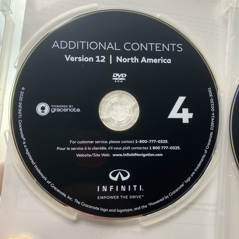 Infiniti Navigation System Map Version 12 North America 2020 Sealed