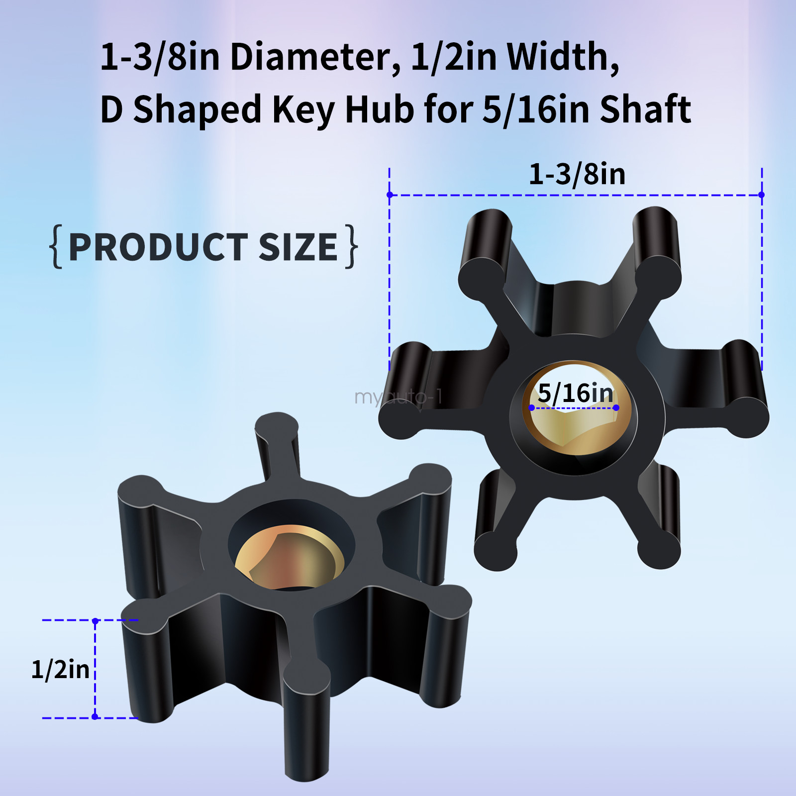 5 pack Impeller for Utility Water Transfer Pump Fits 1/10th HP & 1/12th HP