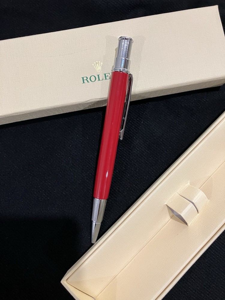 New 2026 Rolex Red Ruby Oyster - Ballpoint Pen - Full Box with Pouch VIP Gift