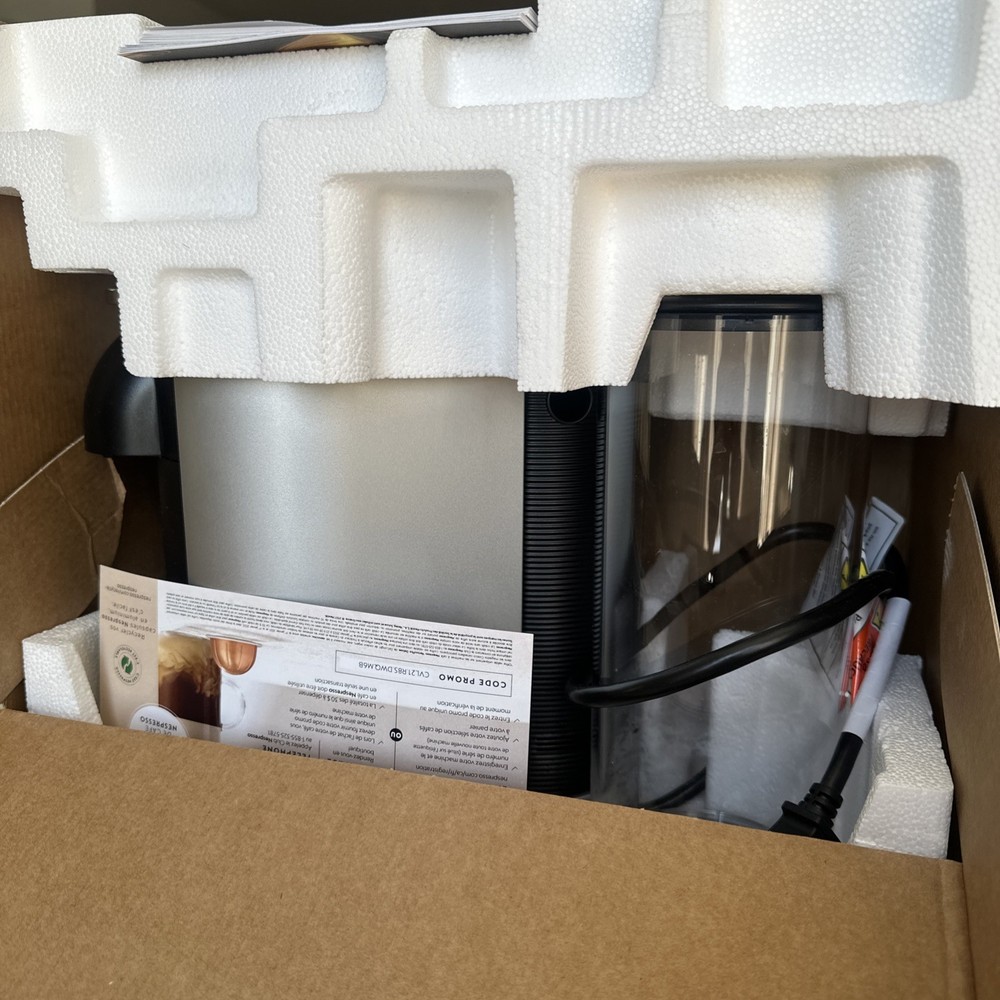 SILVER Nespresso Vertuo Plus Coffee and Espresso Maker READ