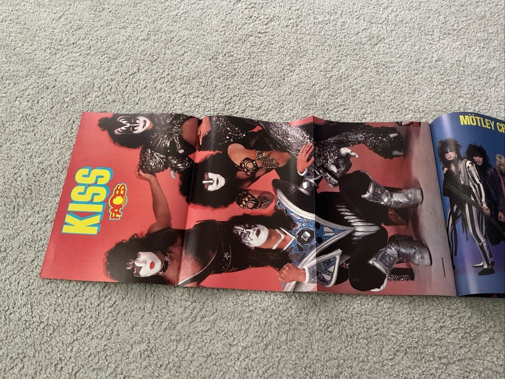 METAL MUSCLE POSTER MAGAZINE 1986 KISS RANDY RHOADS TWISTED SISTER MOTLEY CRUE