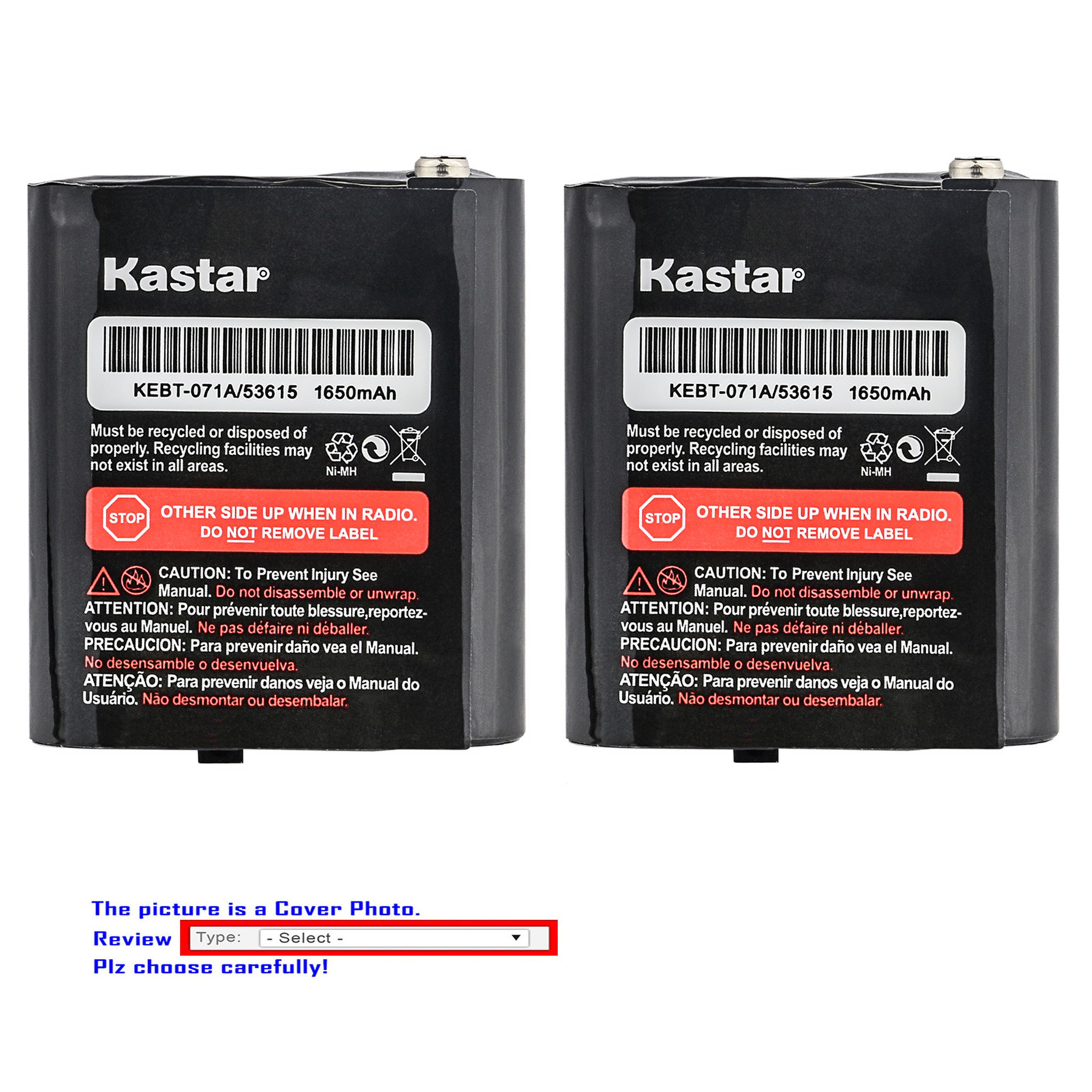 Kastar 1650mAh NiMH Battery for Motorola TalkAbout PMNN4477 PMNN4477A PMNN4477AR
