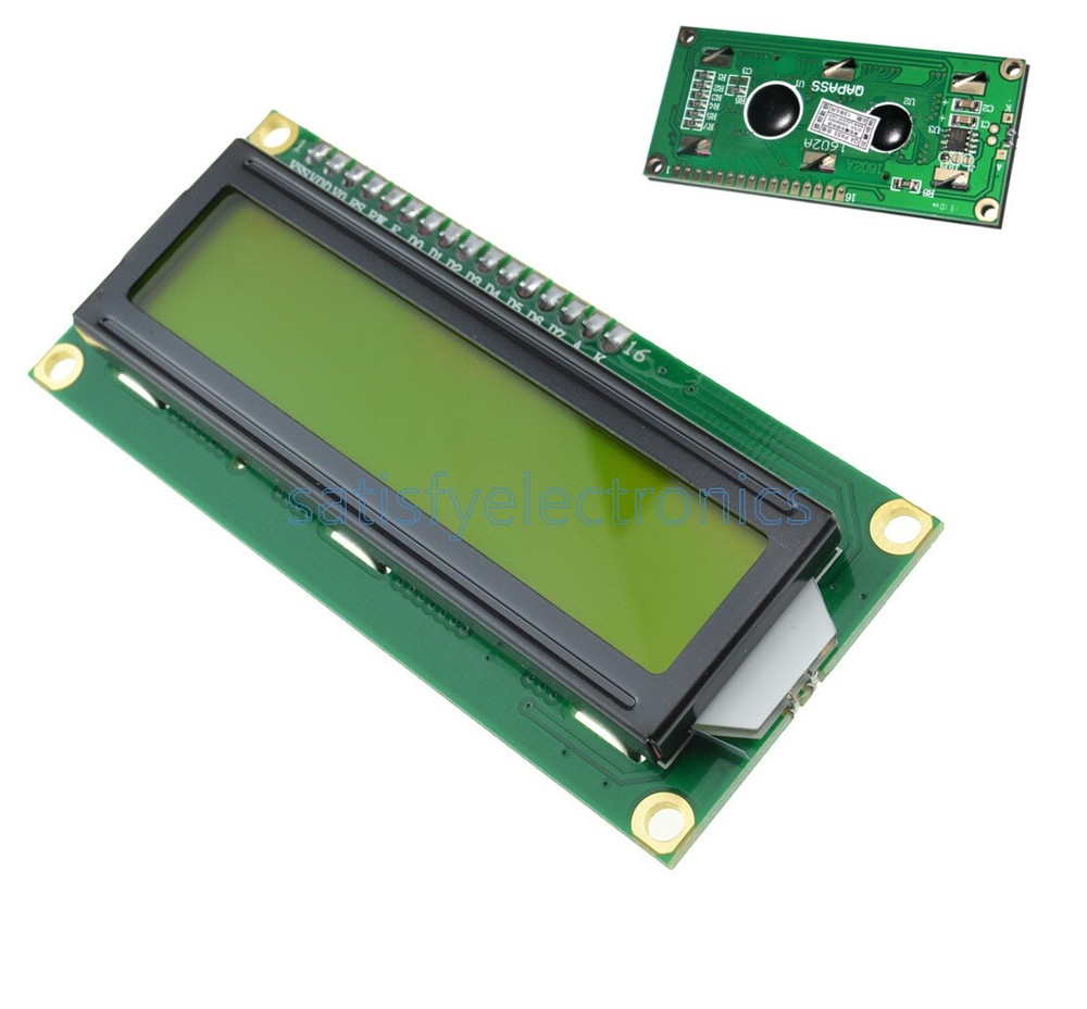 2PCS 1602 16x2 Character LCD Display Module HD44780 Controller Yellow Blacklight