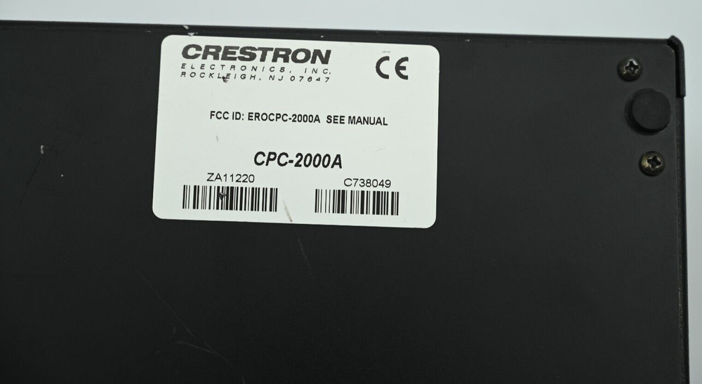 Crestron CPC-2000 6 Inch Color Touchscreen Camera Control Dual Joystick