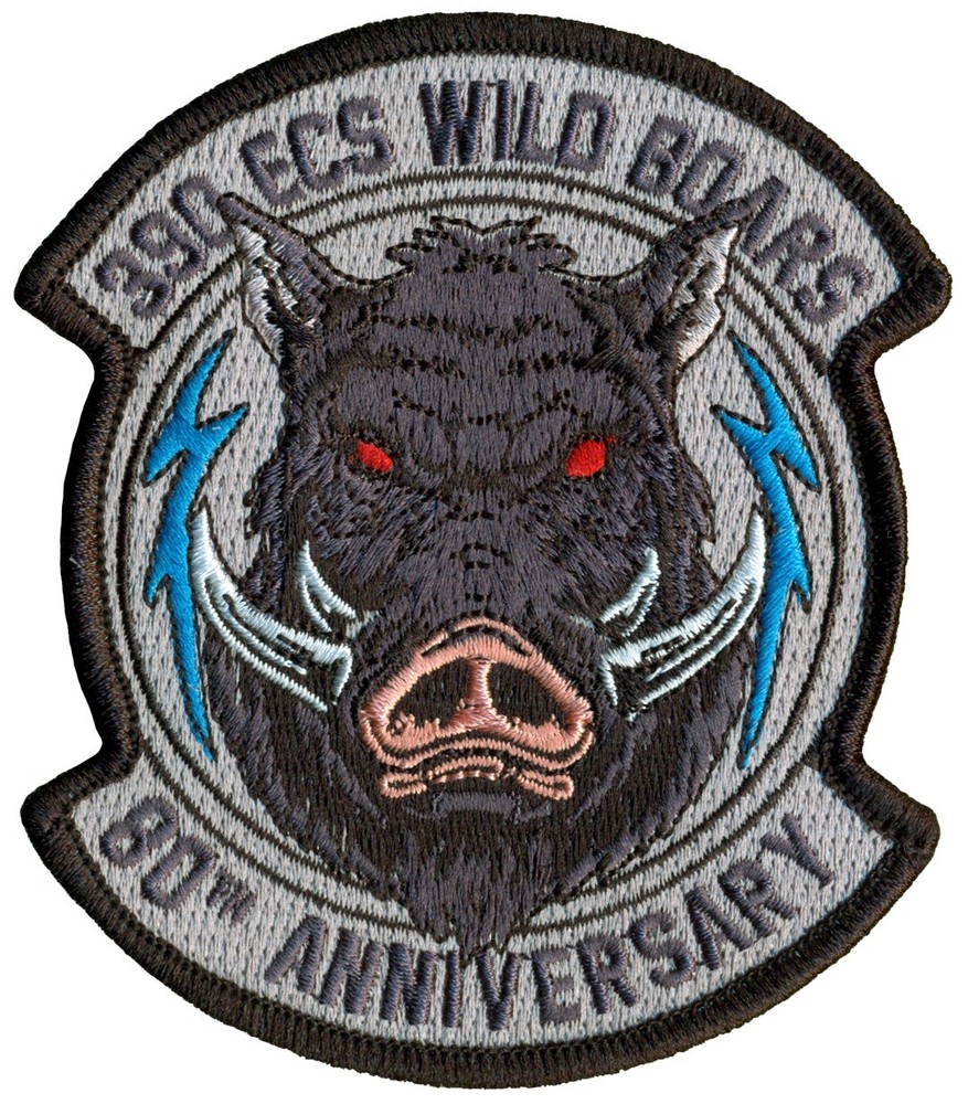 USAF 390th ELECTRONIC COMBAT SQUADRON – 80th ANNIVERSARY – WILD BOARS PATCH