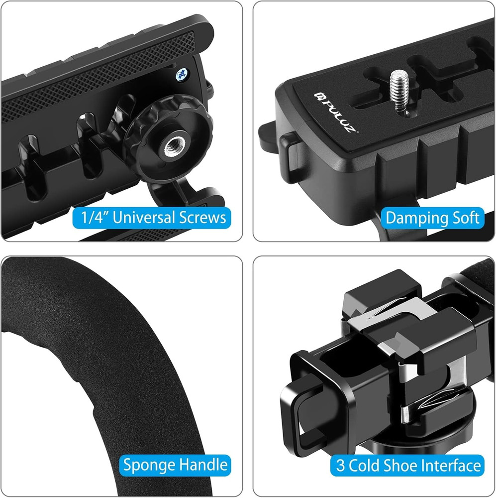 U/C Shape Handheld Stabilizer for Cameras, Camcorders & Smartphones