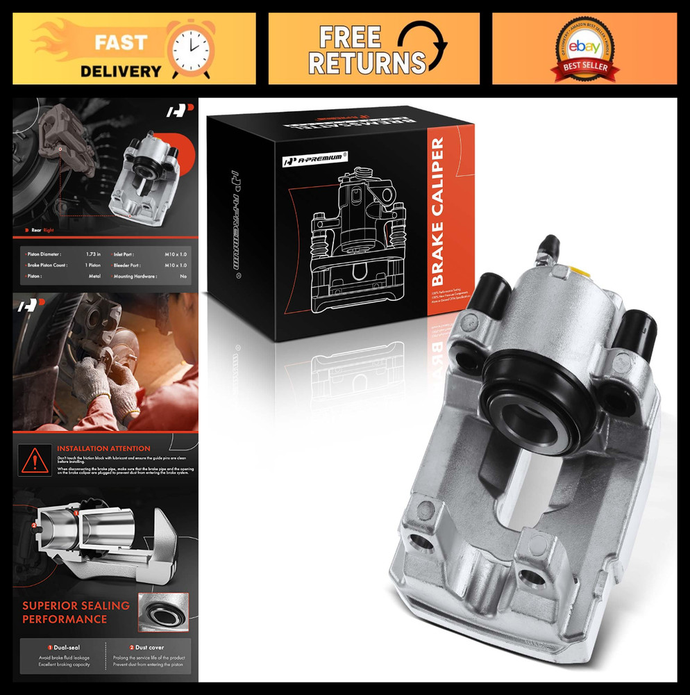 A-Premium Disc Brake Caliper Assembly Without Bracket Compatible with Select BMW