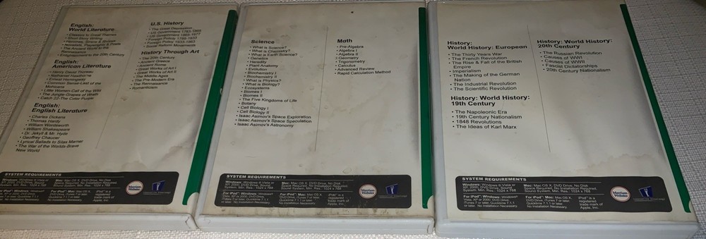 Mastering Middle & High School Weekly Reader Learning 2008 DVD-ROM Lot Discs 1-3