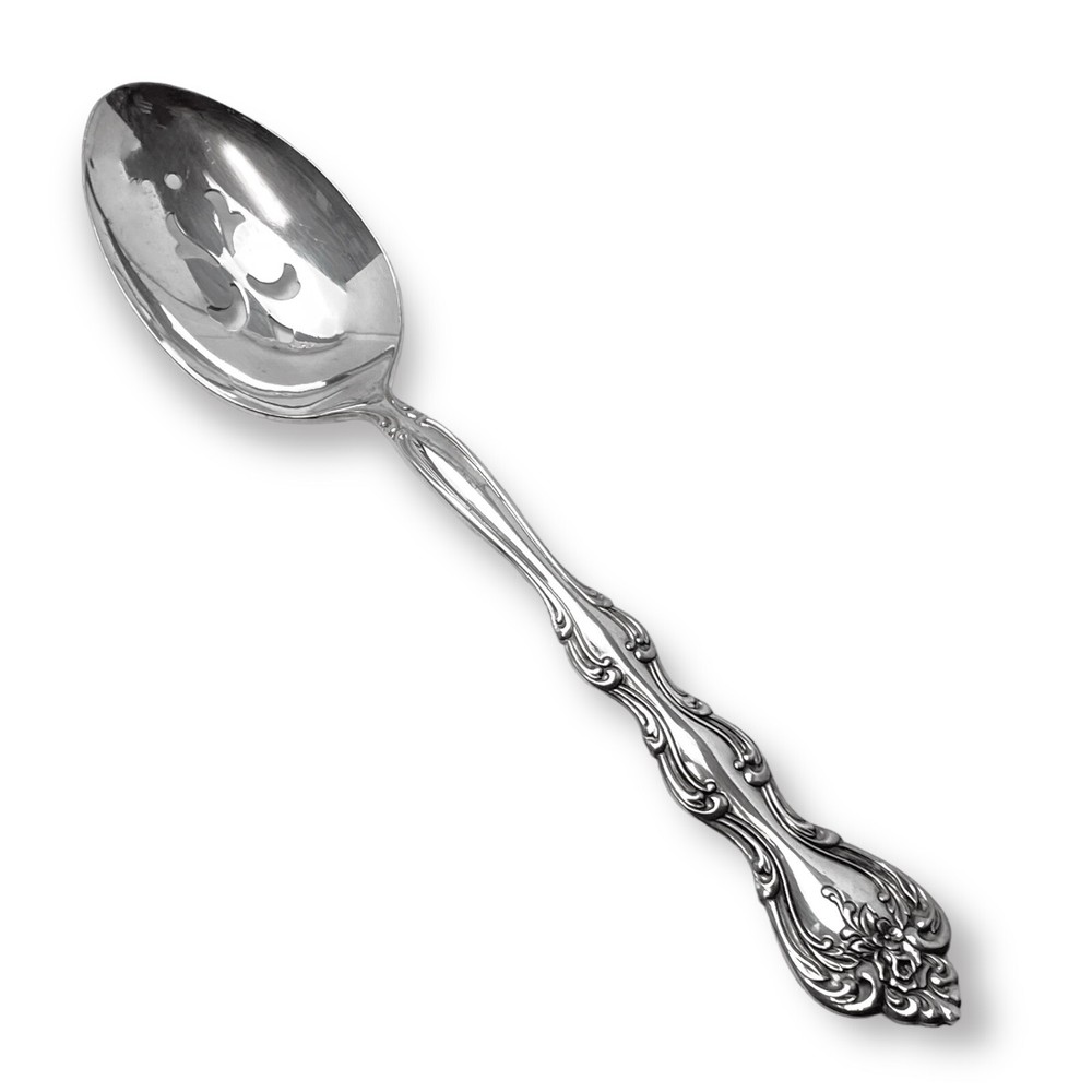 Interlude Silverplate by International Silver 8 1/2” Pierced Serving Spoon
