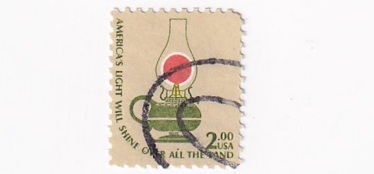 STAMP US SCOTT 1611 "Kerosene Table Lamp" $2 USED 1978 - J