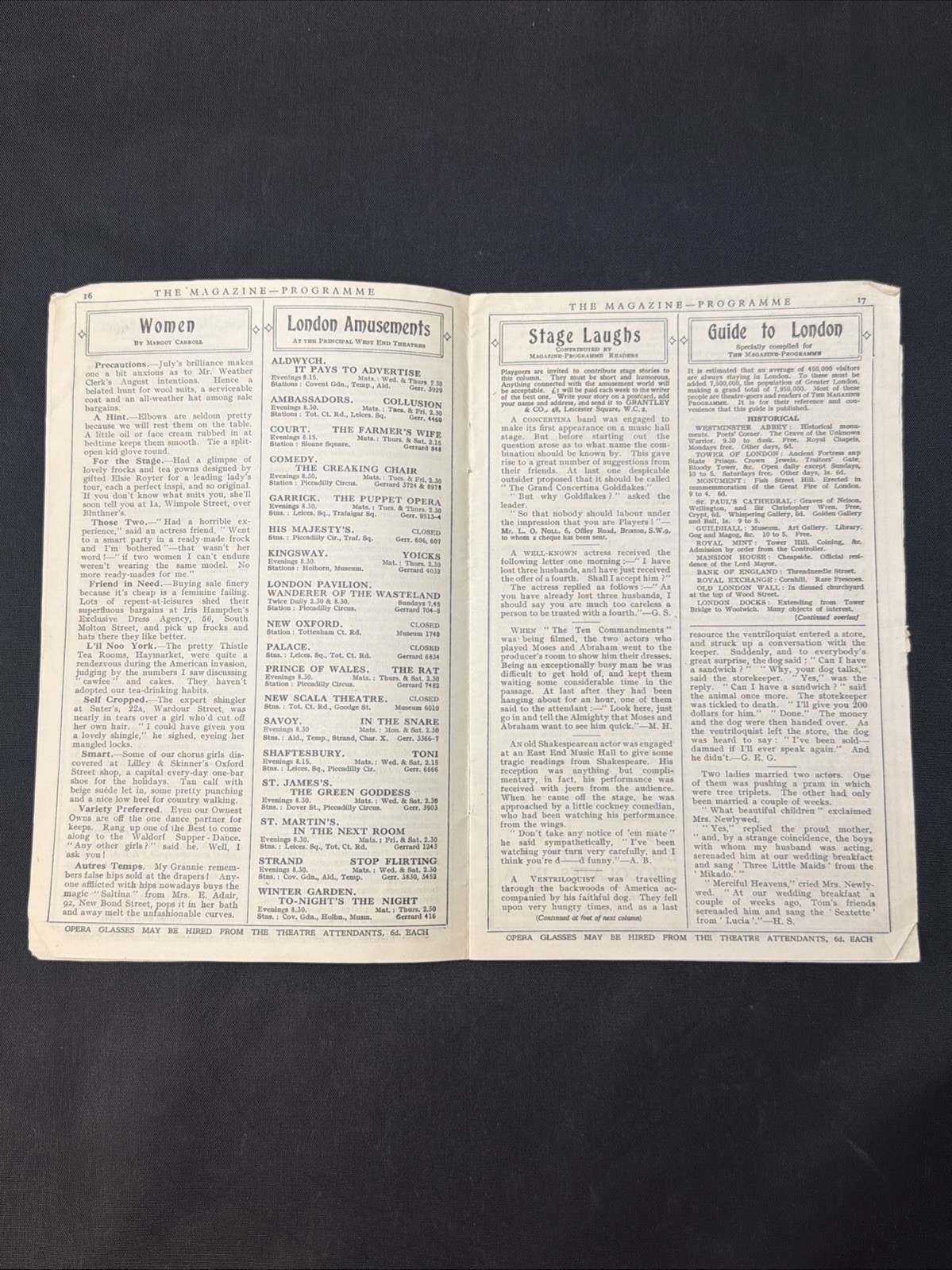 Fred Astaire "STOP FLIRTING" George Gershwin (London Debut) Rare 1924 Playbill