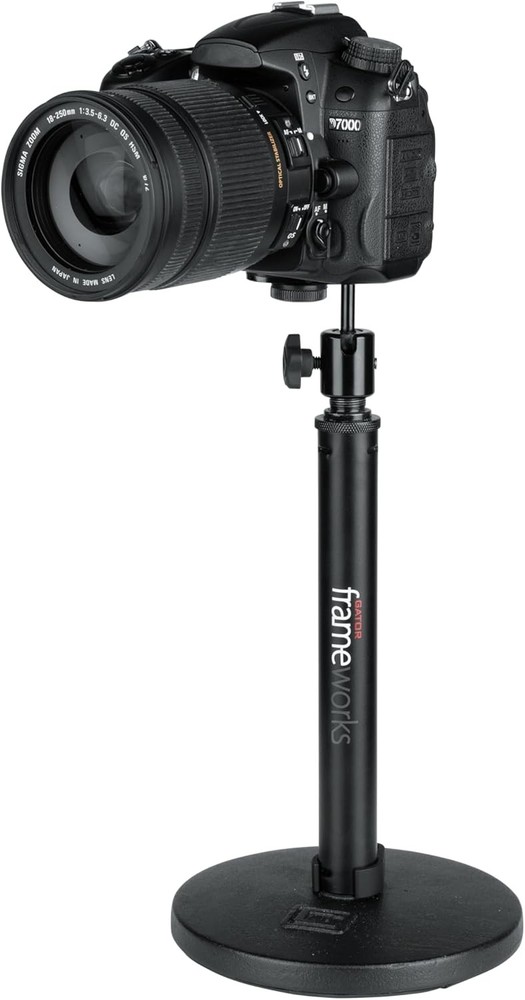 Gator Frameworks Camera Mount Mic Stand Adapter with Ball-and-Socket Black