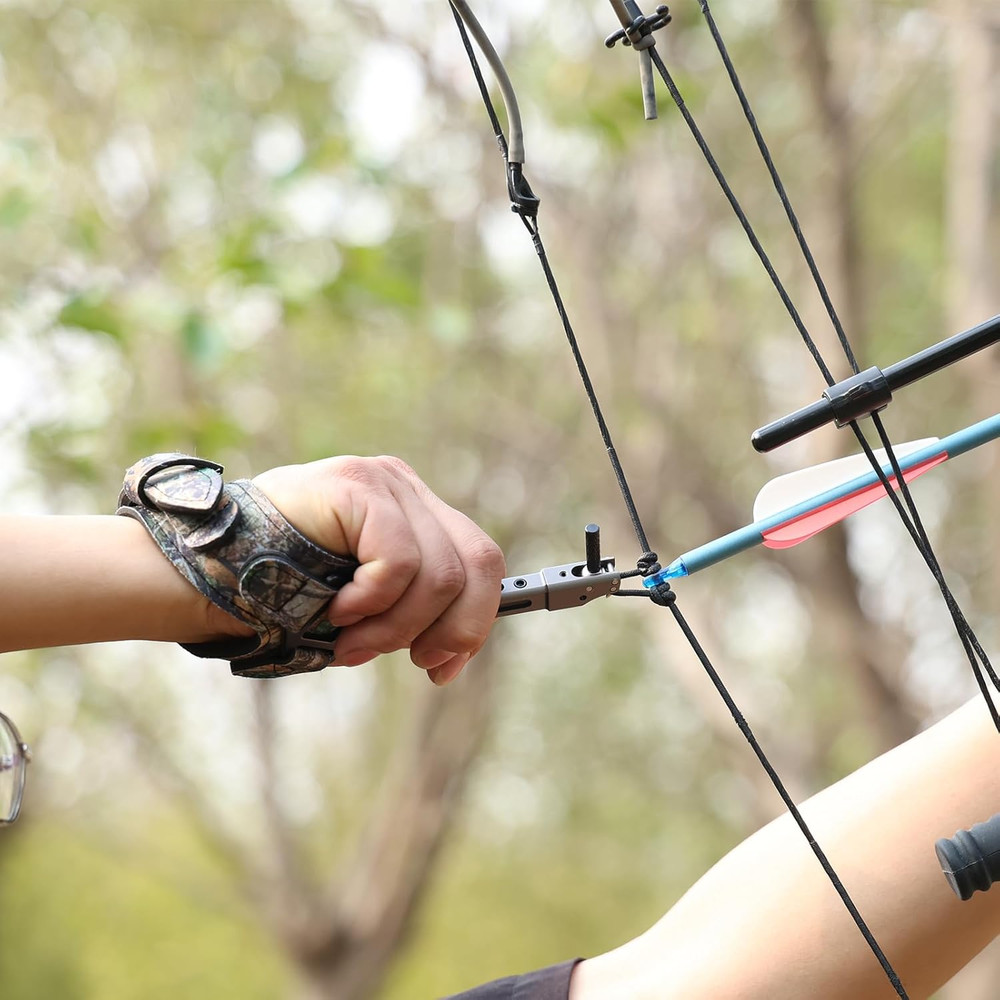 Compound Bow Wrist Release 360 Degree Rotatable Jaws Archery Release Aids Adjust