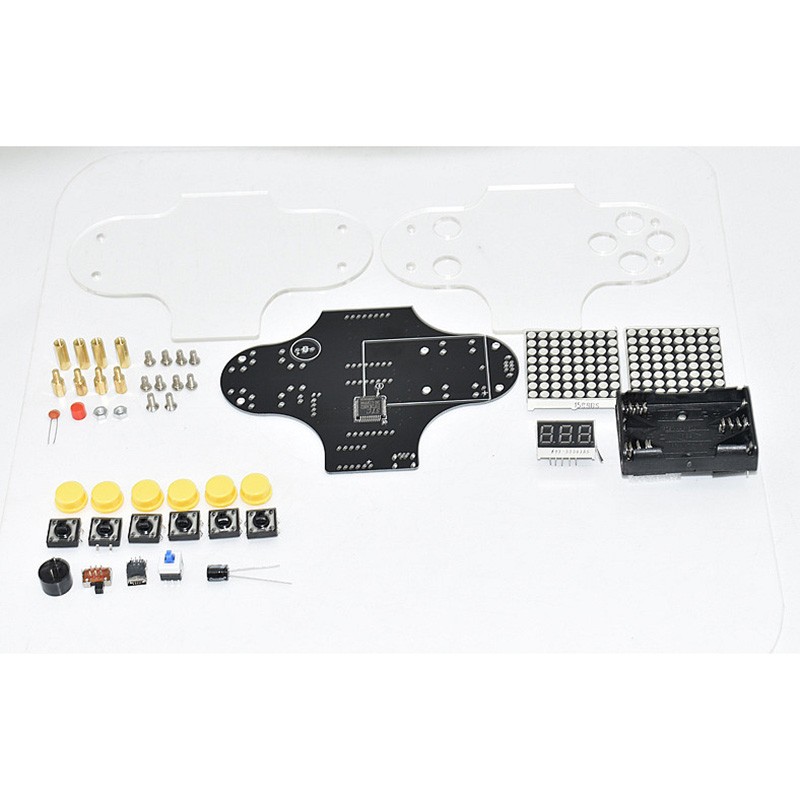 Upgraded Electronic DIY Game Console Kit Soldering Practice Kit with Open Source