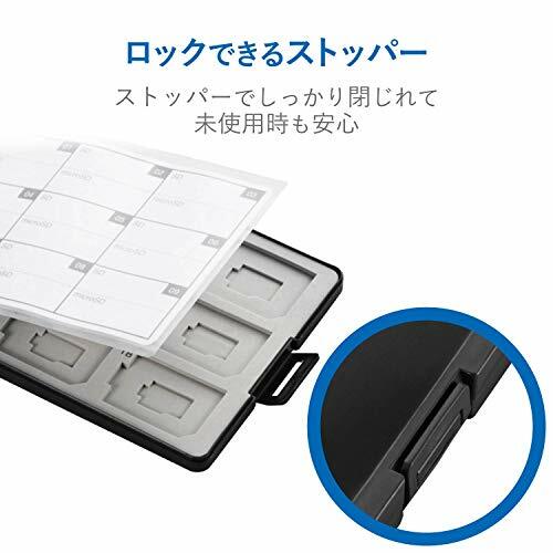 ELECOM memory card case SD case plastic SD18 sheet + microSD18 CMC-SDCPP36BK NEW