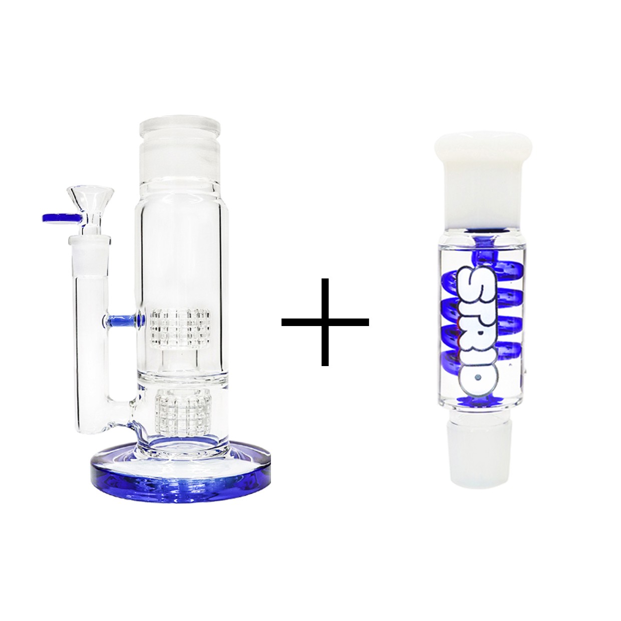 14inch Hookah Freezable Glycerin Glass Bongs Water pipes Perc &14mm glass bowls