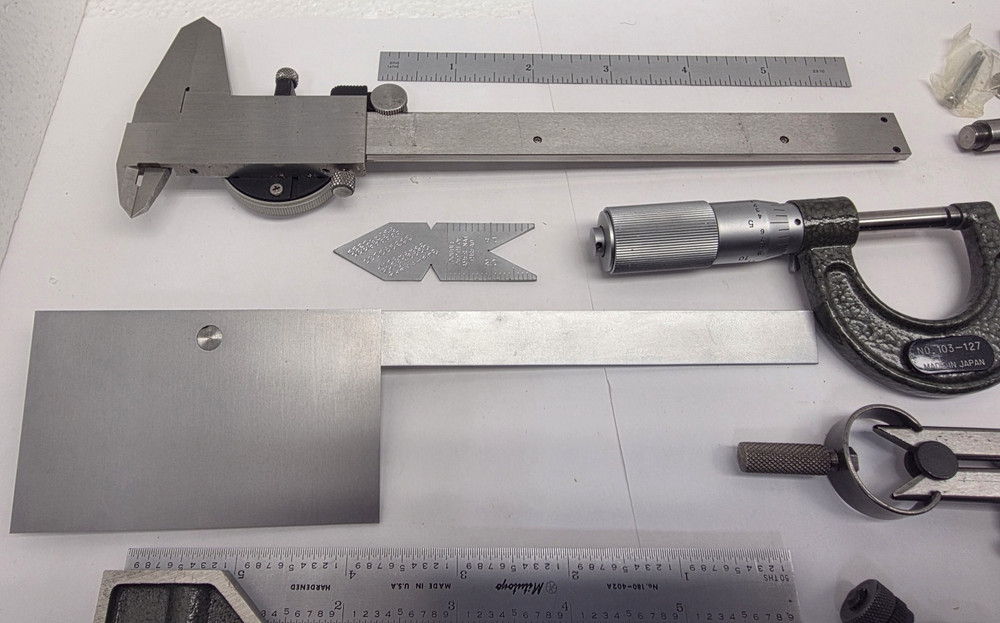 MITUTOYO TOOL SET KIT, Combination Square, Dial Caliper, Indicator, Micrometer..